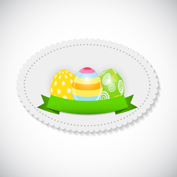 Szép húsvéti tojás háttér vektor illusztráció - Vektor, kép