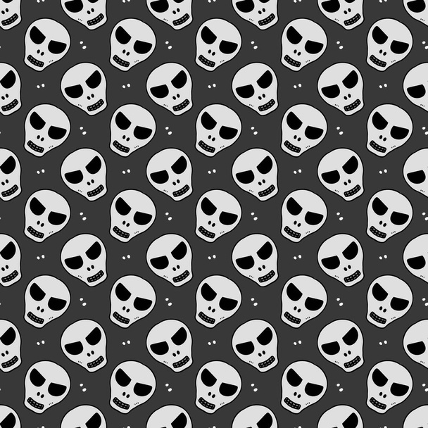 patrón de cráneo sin costuras. fondo de Halloween - Foto, imagen