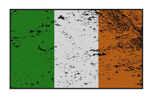Írország lobogója Grunged - Vektor, kép