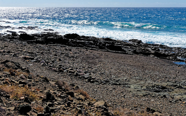 Playa Aguas Verdes, Betancuria, Fuerteventura, Islas Canarias, España - 20.09.2023 - Foto, imagen