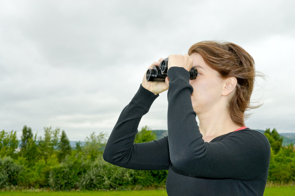 Žena s dalekohledem - Fotografie, Obrázek