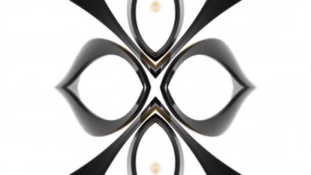 Optische illusie met fractal vormen. Ontwerp. Technologische caleidoscopische achtergrond - Video