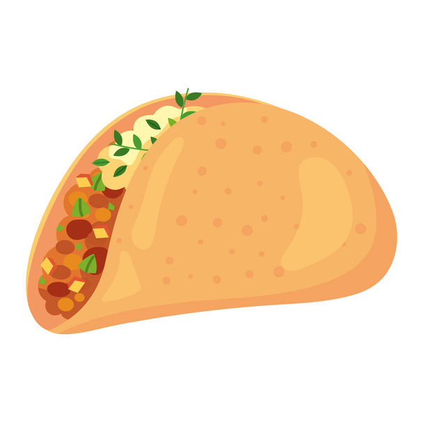 mexican food taco illustration design - Vector, Image