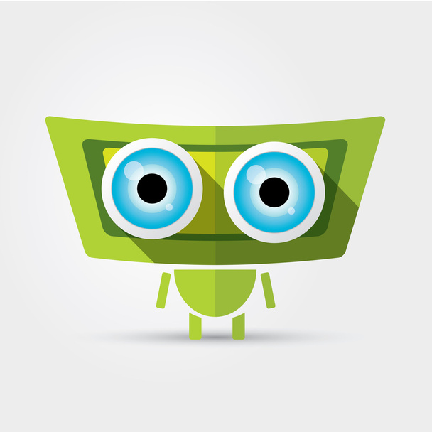 Cartoon Character Cute green Robot - Vektor, obrázek