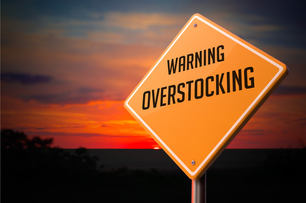 Overstocking on Warning Road Sign. - Photo, Image