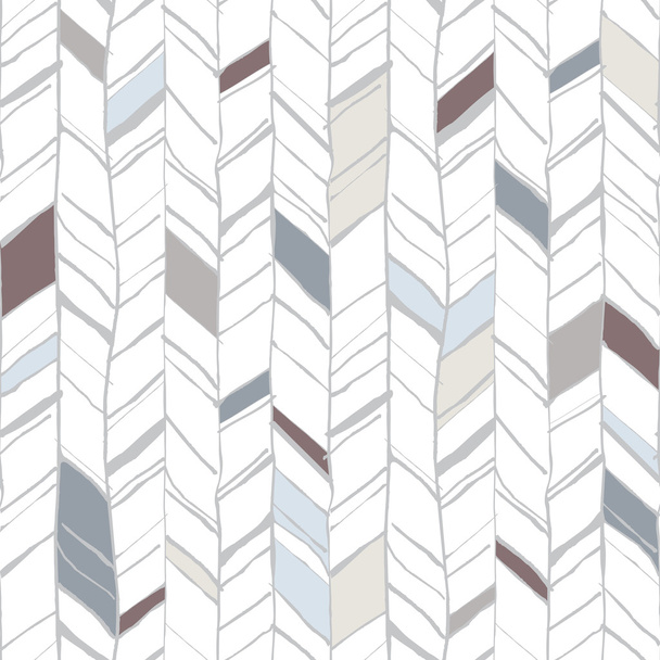 Hand getrokken visgraat patroon - Vector, afbeelding