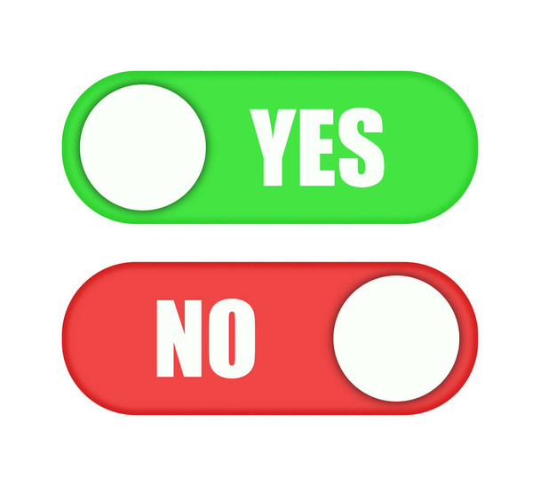 Green yes and red no - Vector, Image