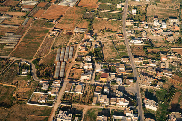 Letecký pohled na krajinu - guvernér Monastiru - Tunisko - Fotografie, Obrázek
