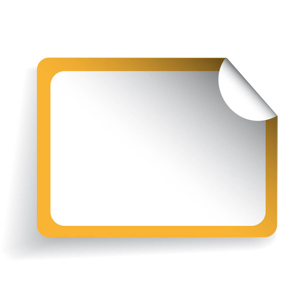Blank sticker vector yellow - Vector, Image