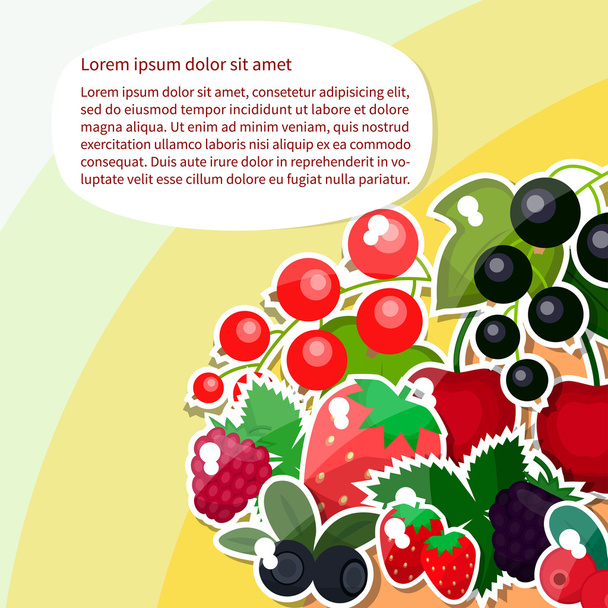 Bright berries background - Vecteur, image