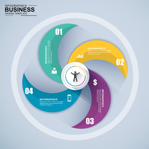 Abstraktní 3d digitální podnikové schéma Infographic - Vektor, obrázek