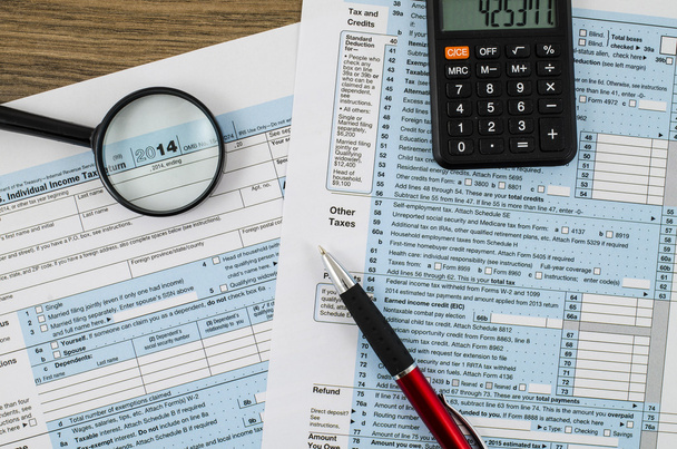 U.S. individual income tax return form 1040 - Photo, Image