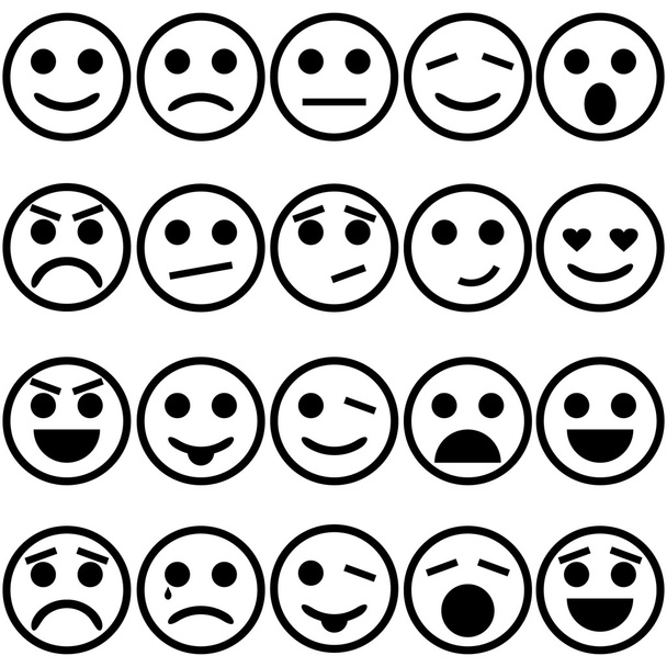 Smile icons - Vector, Image