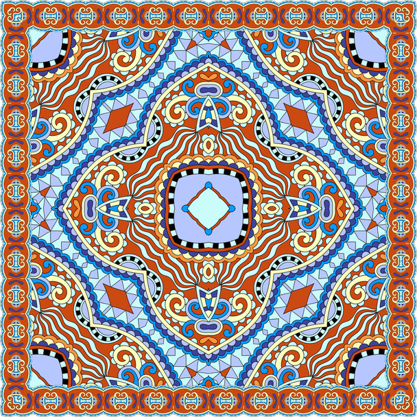 hals sjaal of bandana vierkante patroon ontwerp - Vector, afbeelding