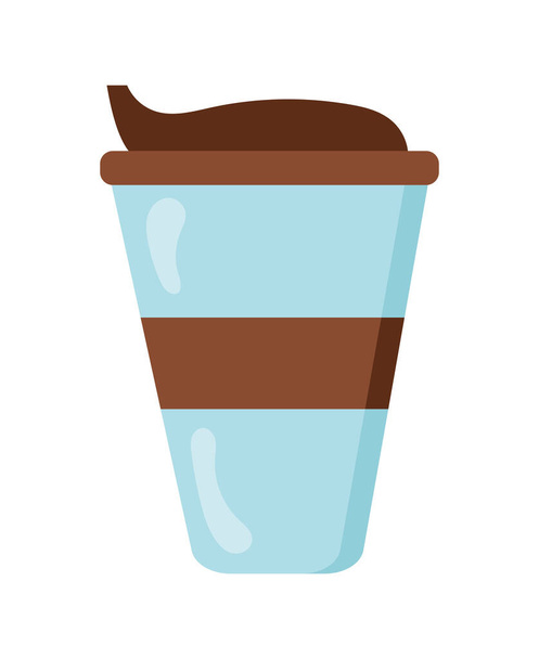 taza de café reutilizable ilustración vector aislado - Vector, imagen