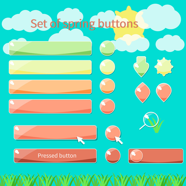 Set of blank web buttons - Vektor, Bild