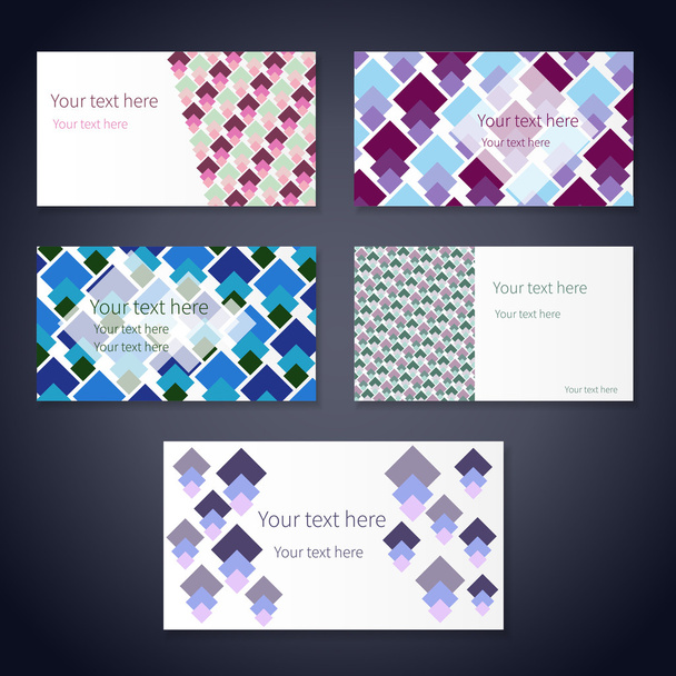 Set of business cards - Διάνυσμα, εικόνα