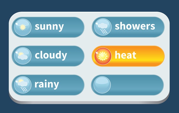Forecast weather icons - Vektör, Görsel