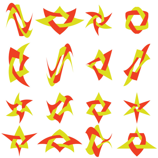 Set of color abstract symbols for design - also as emblem or log - Photo, Image