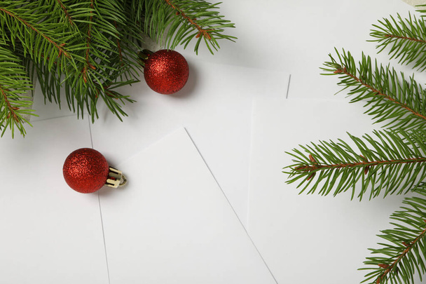 Чистое рождественское письмо с новогодним оформлением. - Фото, изображение
