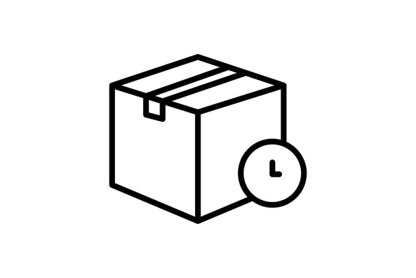 Scheduled delivery. Icon related to Delivery. Suitable for web site design, app, user interfaces. Line icon style. Simple vector design editable - Vector, Image