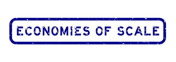 Grunge μπλε οικονομίες κλίμακας λέξη τετράγωνο ελαστικό σφραγίδα σφραγίδα σε λευκό φόντο - Διάνυσμα, εικόνα