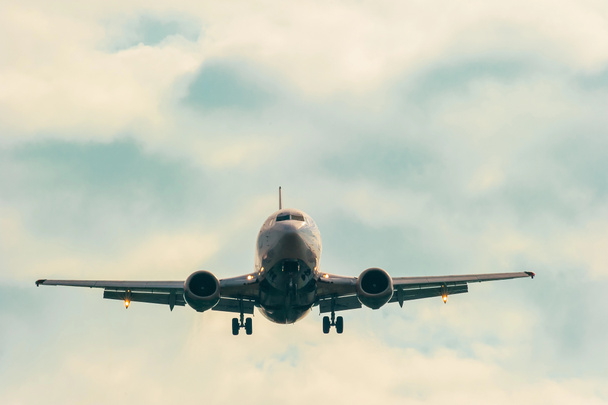 moving passenger plane in the sky - Fotografie, Obrázek