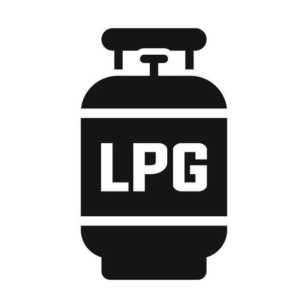 Gasflasche einfaches Vektor-Symbol isoliert auf weißem Hintergrund - Vektor, Bild