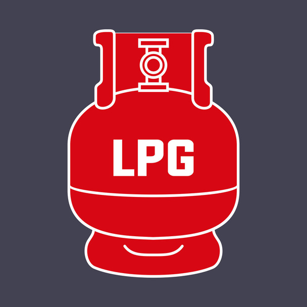 Vektor-Gasflaschen-Symbol isoliert auf weißem Hintergrund - Vektor, Bild