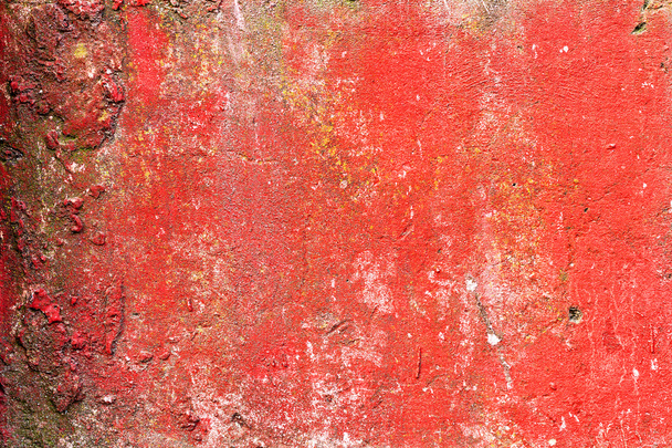 Abstract background concrete painted with red paint, weathered w - Foto, imagen