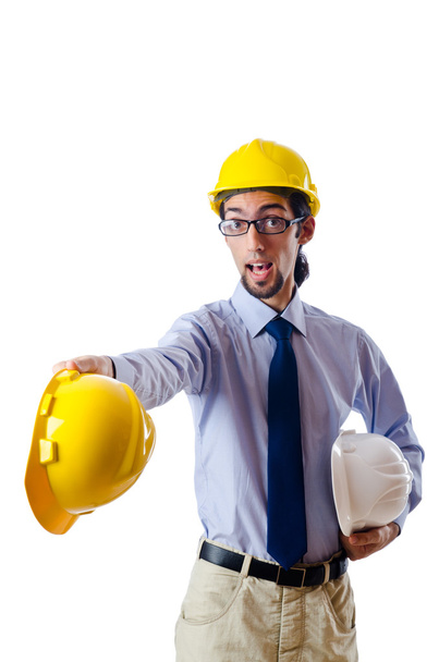 Conceito de segurança de construção com construtor
 - Foto, Imagem