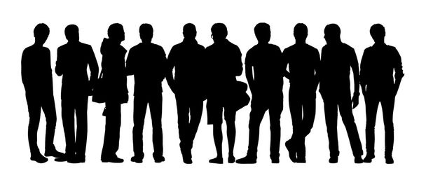 large group of people silhouettes set 11 - Photo, Image