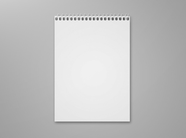 Пустой Sketch Pad на сером - Фото, изображение