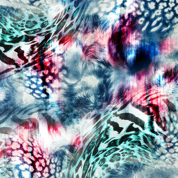 textuur van bedrukte stofstrepen luipaard voor achtergrond - Foto, afbeelding