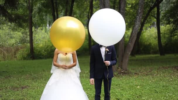 Menyasszony és a vőlegény az esküvő - Felvétel, videó