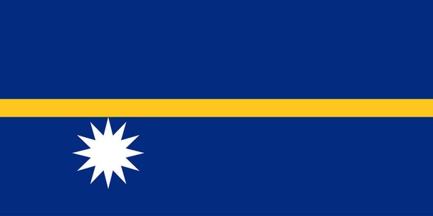 Nemzeti zászló Nauru, hogy lehet használni ünnepelni Nauru nemzeti nap. Vektorillusztráció - Vektor, kép