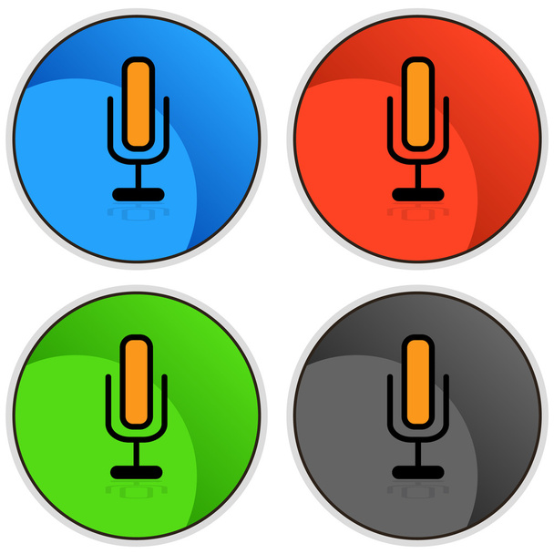 Microphone icon Button - Vector, Image
