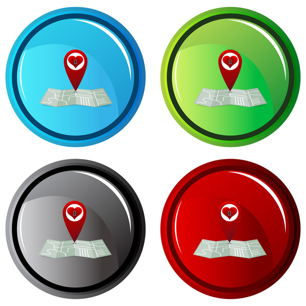 Love Search Button - Vector, afbeelding