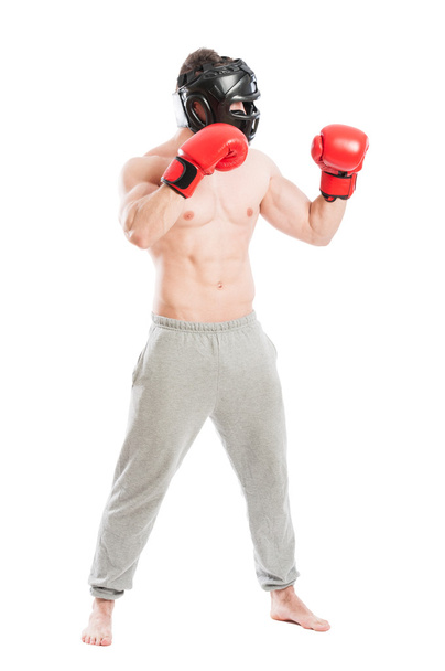 Boxer or fighter side view - Zdjęcie, obraz