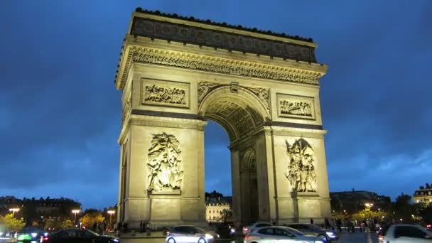 Arc de Triomphe στο Παρίσι Γαλλία  - Πλάνα, βίντεο
