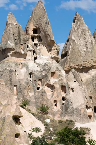 View of Uchisar castle in Cappadocia , Turkey - Photo, image