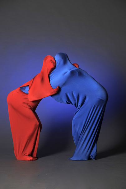 Two abstract dancing figures - Φωτογραφία, εικόνα