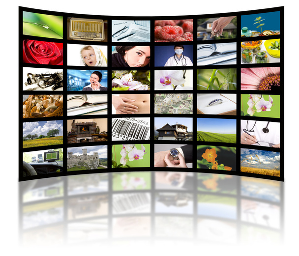 Television production concept. TV movie panels - Zdjęcie, obraz