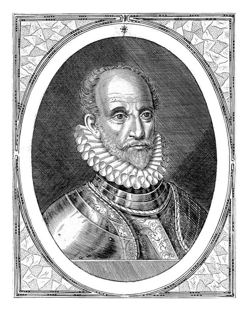Portrait of the Physician Johannes Baptista Montanus, Dominicus Custos, 1579 - 1615, vintage engraved. - Photo, Image