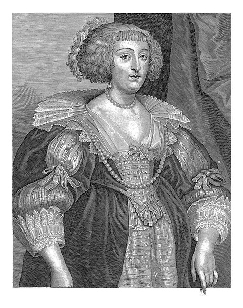 Portret van Maria Clara Croy, markiezin van Havre, Coenraet Waumans, naar Anthony van Dyck, 1633 - 1673 Portret van Maria Clara Croy. - Foto, afbeelding