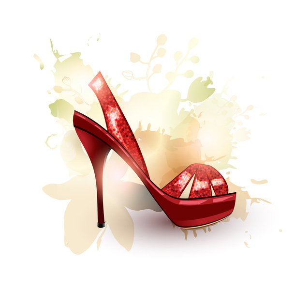 Red fashion heel - Vektori, kuva