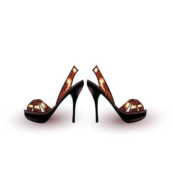 Brown fashion heels - Vektor, obrázek