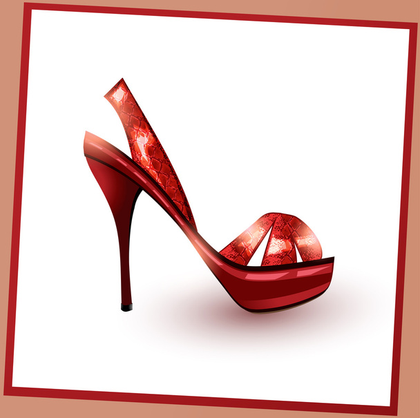 Red fashion heel - Vektor, obrázek