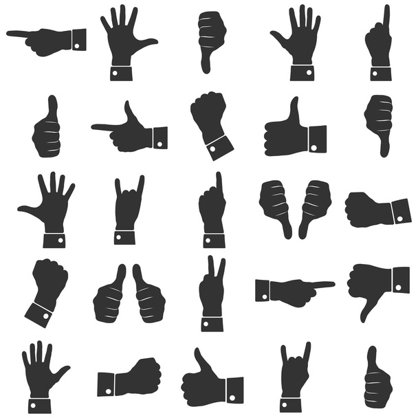 Icons hands vector - Vector, Image
