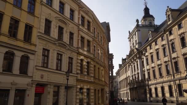 Wrocław miasto Europa architektura turystyczna - Materiał filmowy, wideo